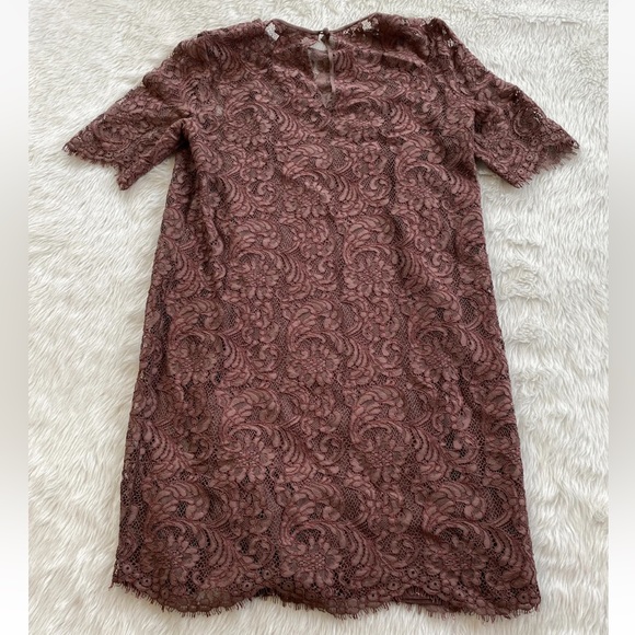 ✨ARITZIA✨WILFRED Martory Lace Mini Dress in Brown - Picture 7 of 7